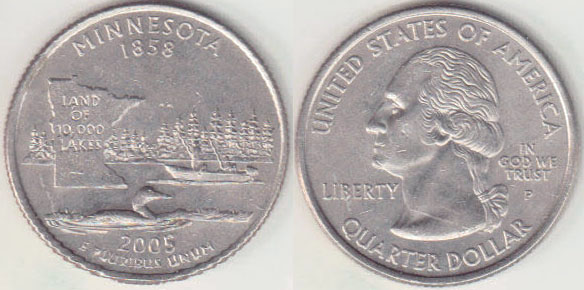 2005 P USA Quarter Dollar (Minnesota) A008846